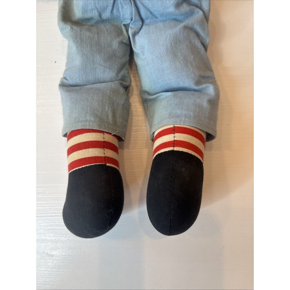 Vintage Knickerbocker Raggedy Ann Doll Plush Overalls Outfit Classic - Picture 12 of 16